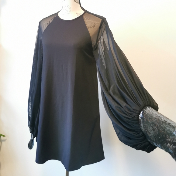 COS lantern sleeve gothic mini dress - Picture 3 of 10